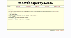 Desktop Screenshot of meetthesperrys.com